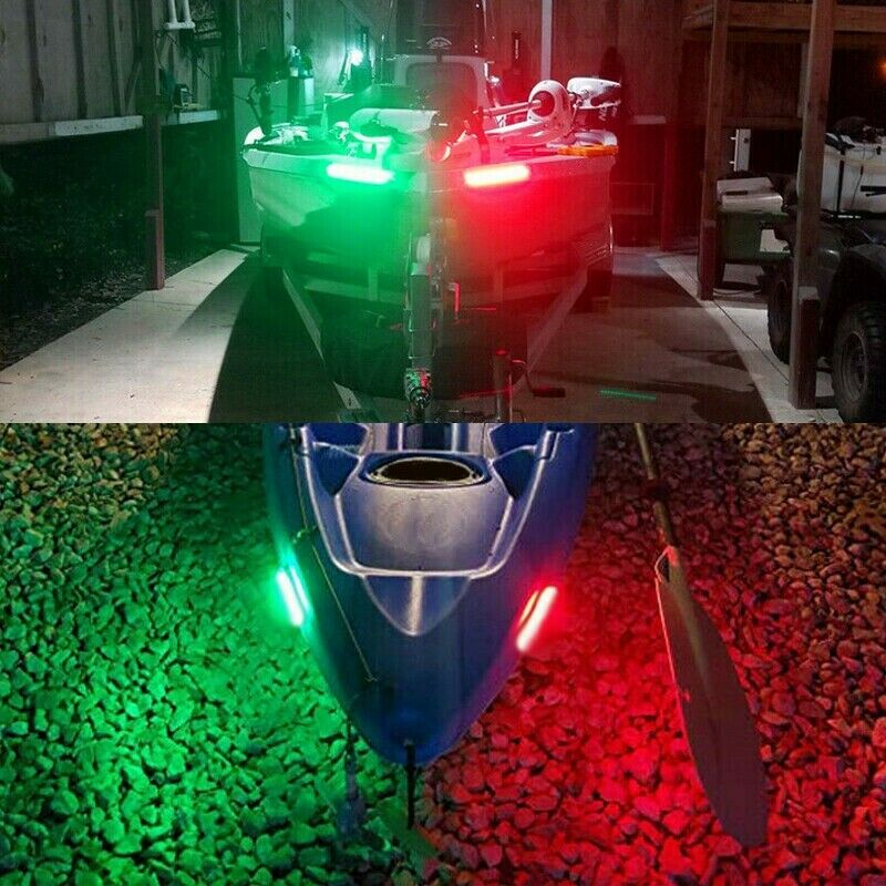 4Pcs Red Green Boat Navigation LED Lights Stern Lights Boats Starboard Light 1U6