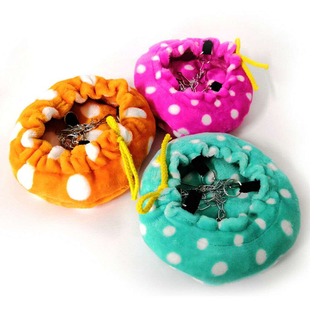 3 lot Soft Warm Small Pet Cage Hammock Hamster Cozy Nest Hamster Birds