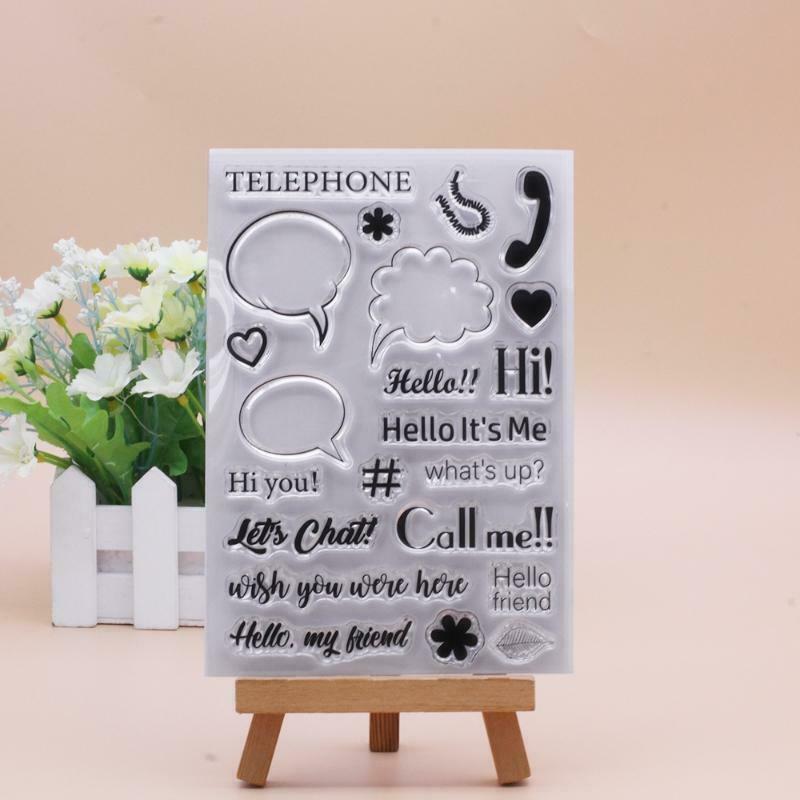 Beautiful Telephone Clear Silicone Stamper for DIY Christmas New Year Invitation