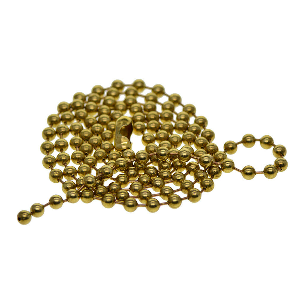 6.5 Feet Long Bead Ball Chains with Connectors Clasps Jewelry Making Tag
