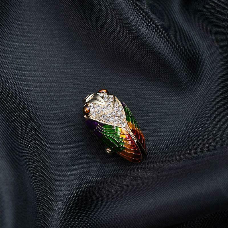 Cicada Brooch Insects Rhinestone Fashion Charms Jewelry Badge Banquet Scarf Pins