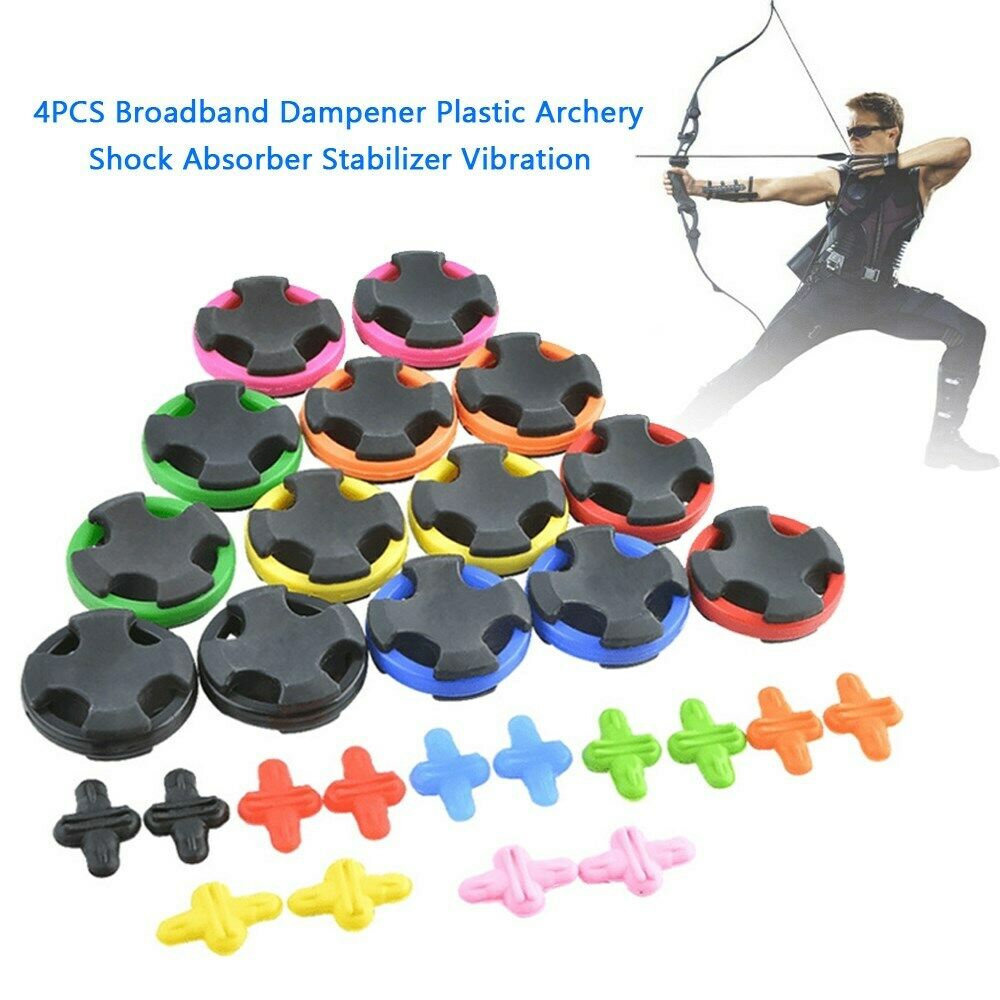 4PCS Broadband Dampener Plastic Archery Shock Absorber Stabilizer Vibration CA