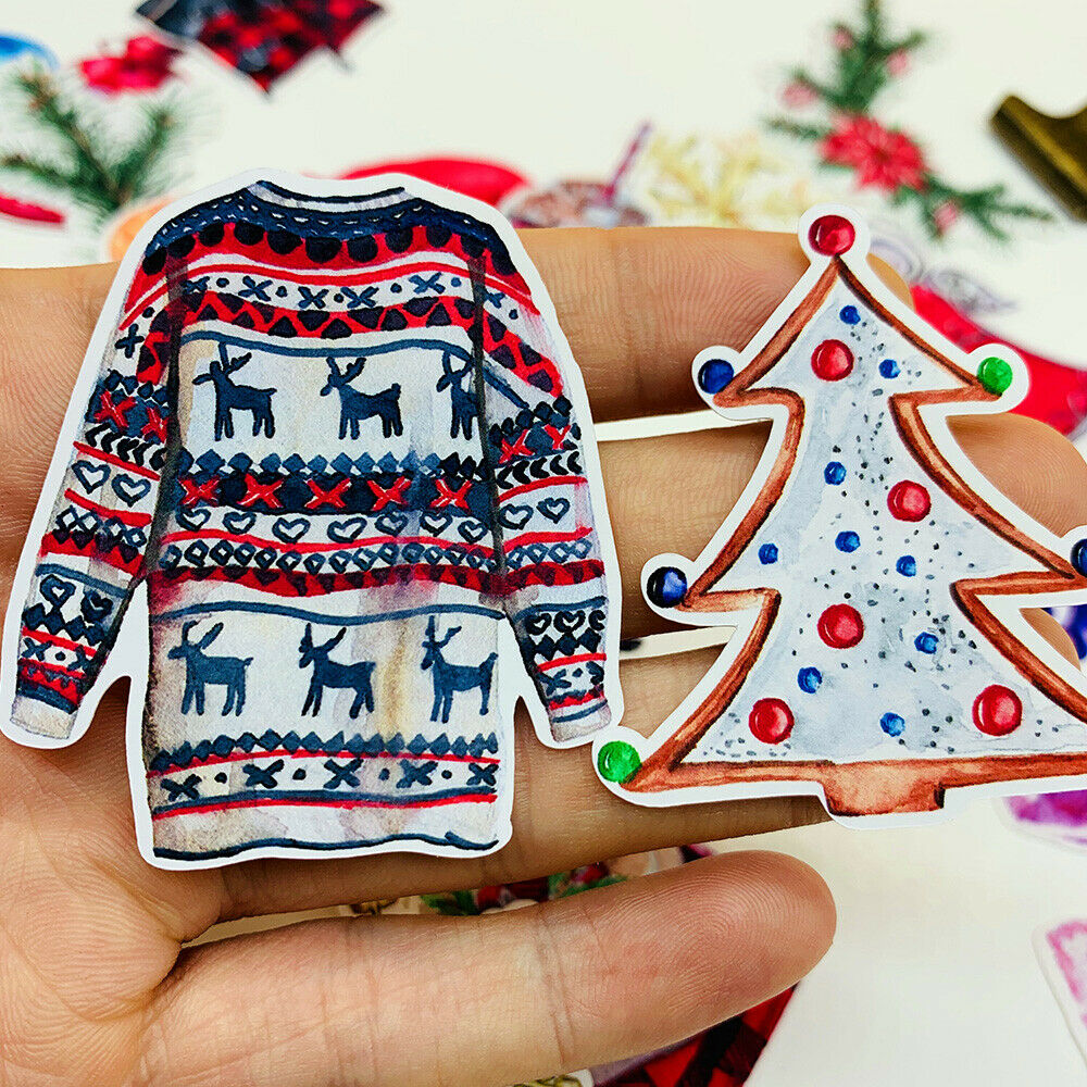 29PCS Christmas Stickers Adhesive Snowflake Scrapbooking Diary Albums Decor DIY