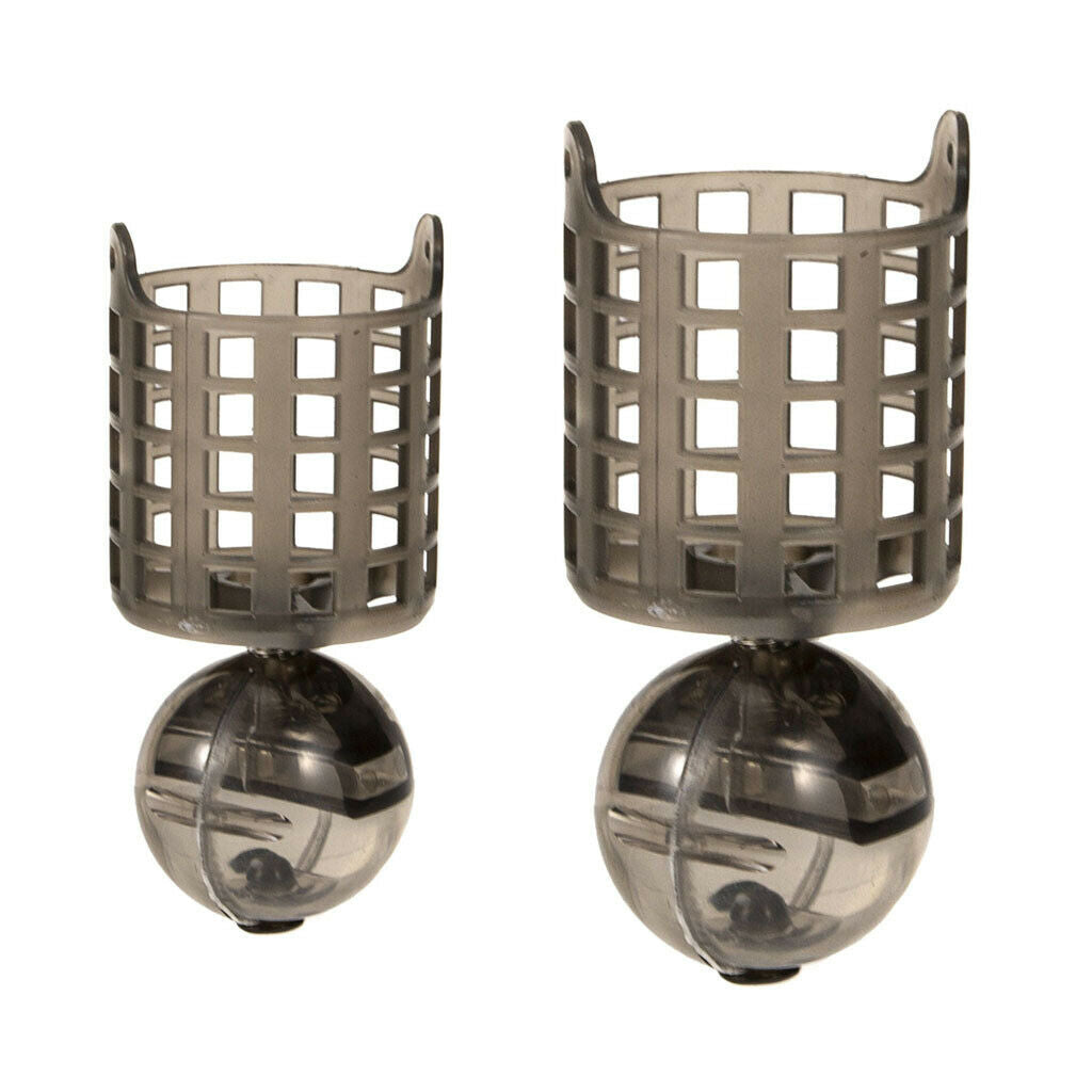 2 Pack Fishing Bait Feeders Terminal Tackle Accessory Inline Method Feeder