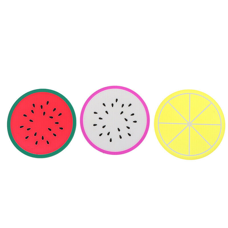 Cute Colorful Silicone fruits Coaster Cup Cushion Holder Drink Placemat M.l8
