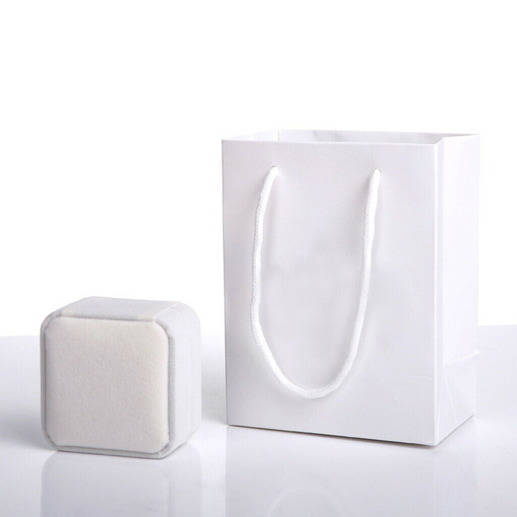 5 Pieces Small Paper Gift Bag Kraft Bags Jewelry Packaging Party Plain White
