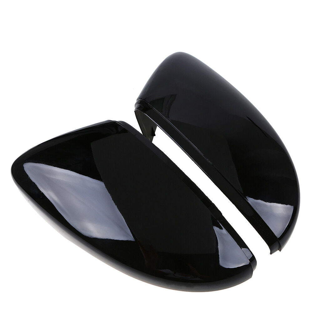 2X Rear View Mirror Trim Covers Gloss Black For VW Beetle Jetta Passat 2012-2016