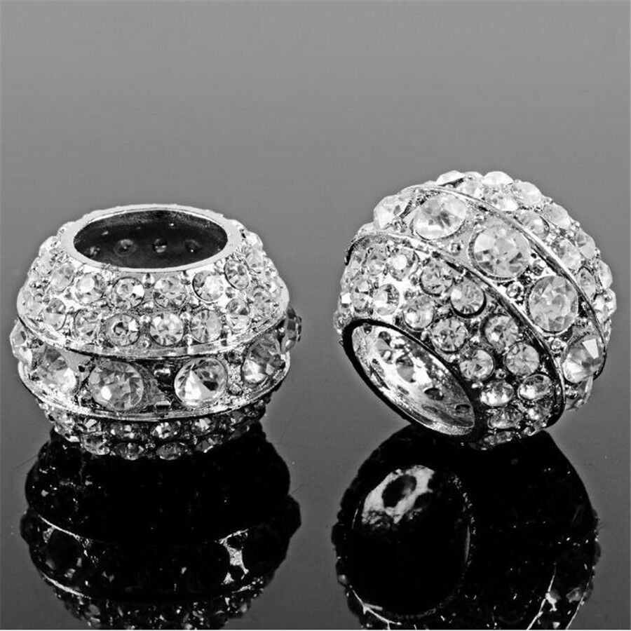 4 Pcs Car Seat Head Rest Pole Decor Chrome Crystal Ring Interior Décor Beautiful