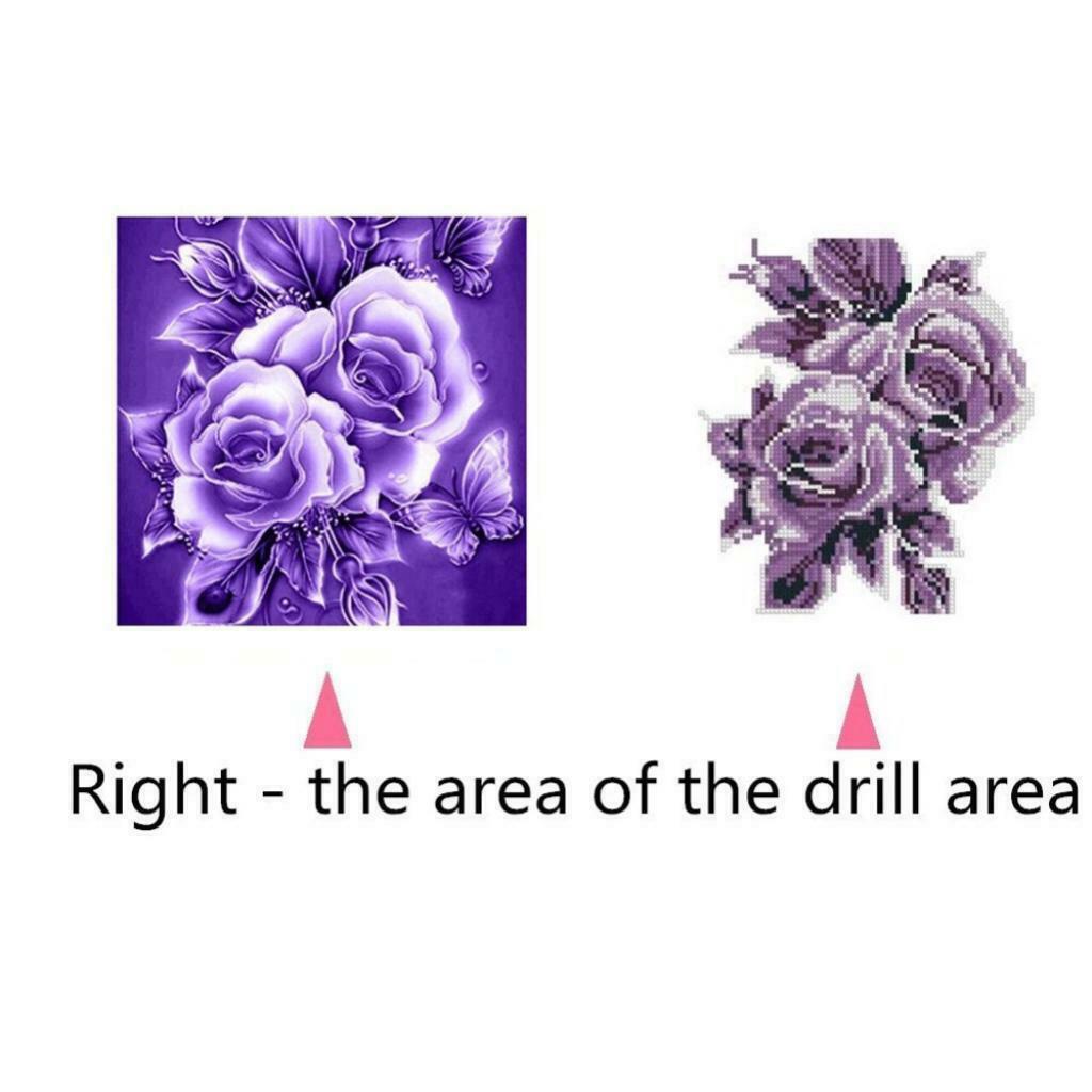 Flower Rose DIY 5D Diamond Painting Embroidery Cross Crafts Stitch Kit 2#