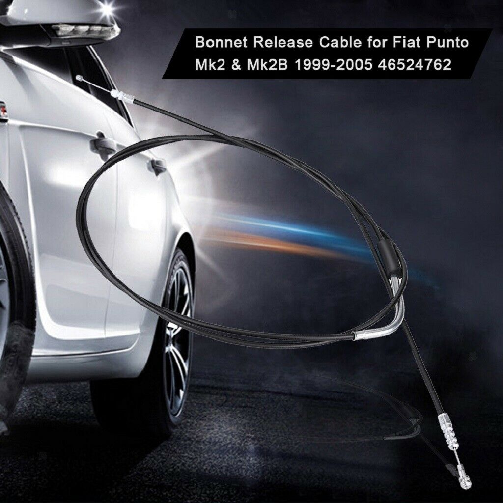 Pack Of 1 Front Hood Bonnet Release Cable for Fiat Punto Mk2 & Mk2B 1999-2005