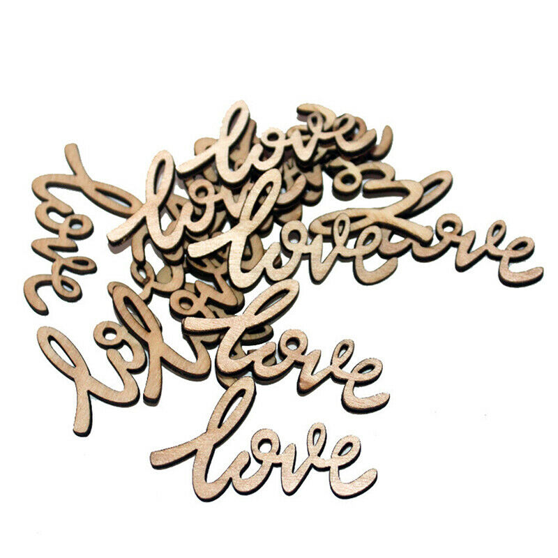 18pcs 55mm Rustic Wooden Love Letters Shabby Chic Craft Scrapbook Decorat.l8