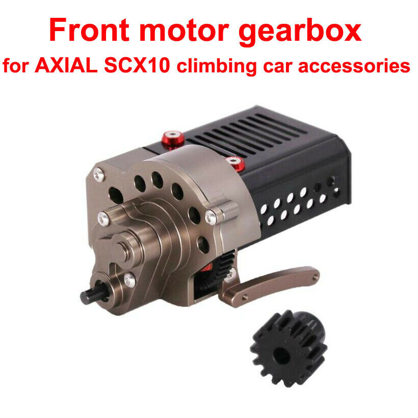 SCX10 CNC Metal Front Motor Gearbox Transmission Box for Axial SCX10 90046 P4I0