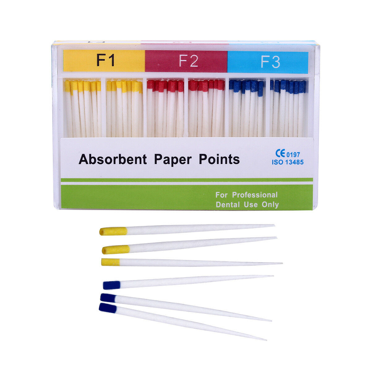 50X Dental Endo Absorbent Paper Points F1.F2.F3 60Points/pack AZDENT