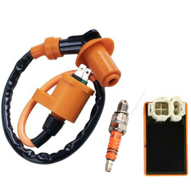 Racing AC CDI Box Ignition Coil Spark Plug For