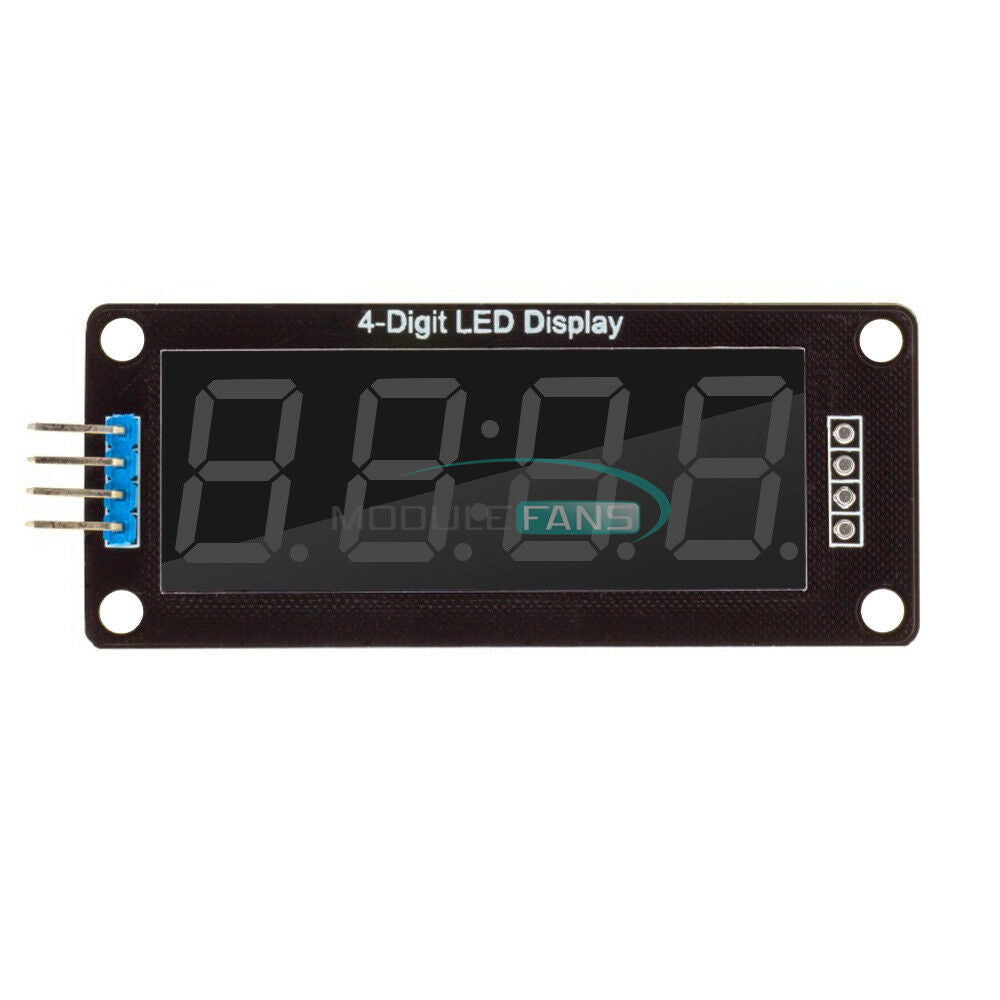 White TM1637 0.56" inch 4-Bits Digital LED Clock Tube Display 5V for Arduino