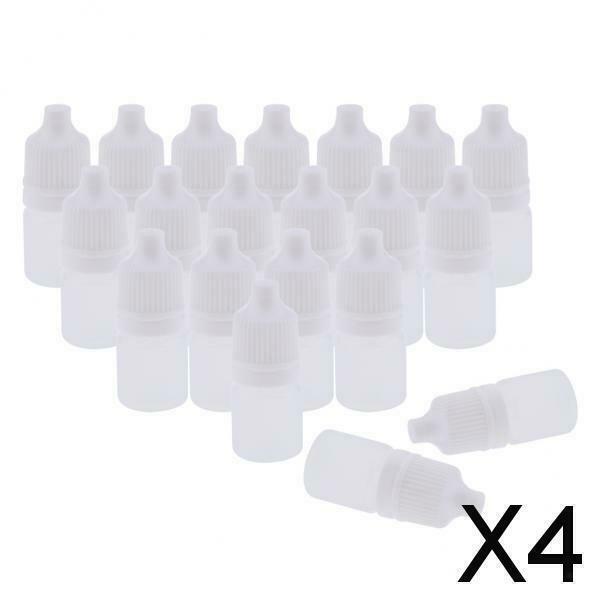 4X 20 Pieces Mini Refillable Empty Eye Drops Makeup Cosmetic Travel Bottles 3ml