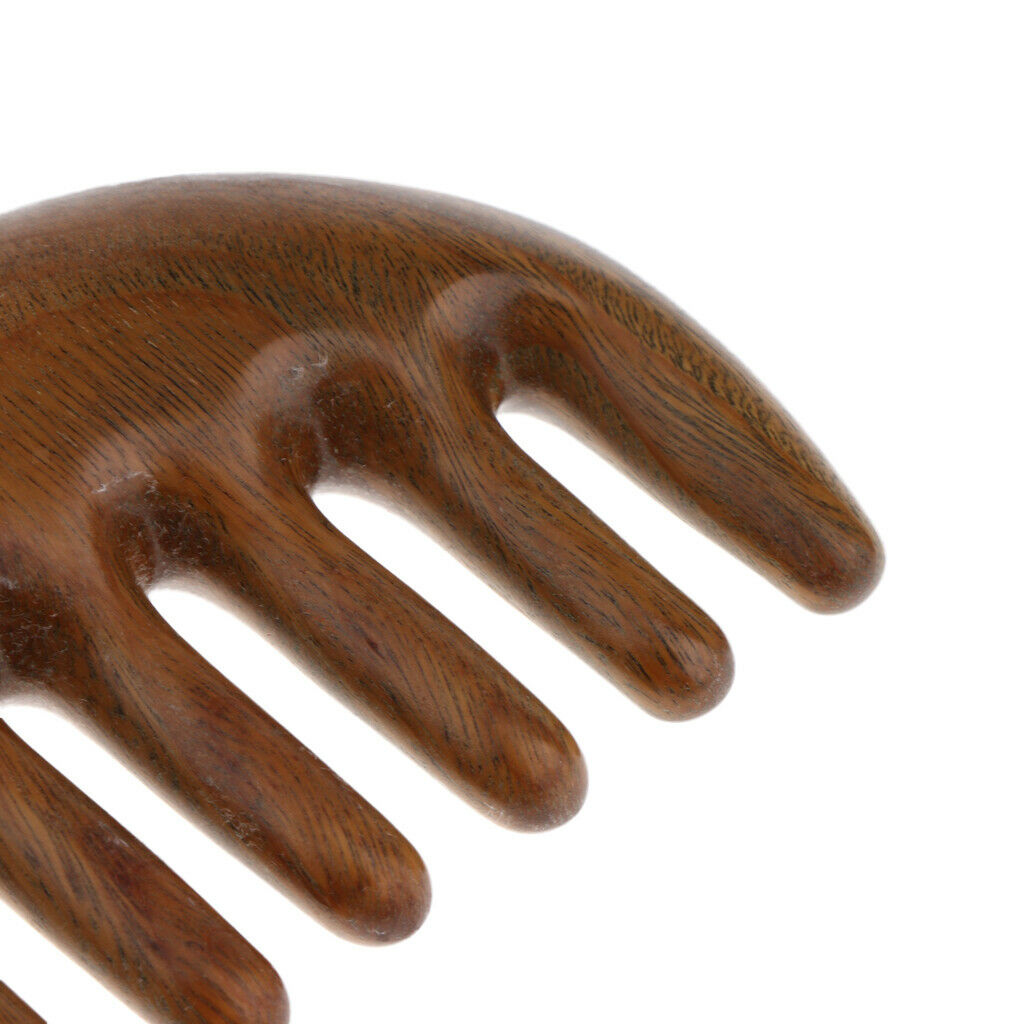 Handcraft Polishing Natural Sandalwood Wooden Scalp Massage Detangling Comb for