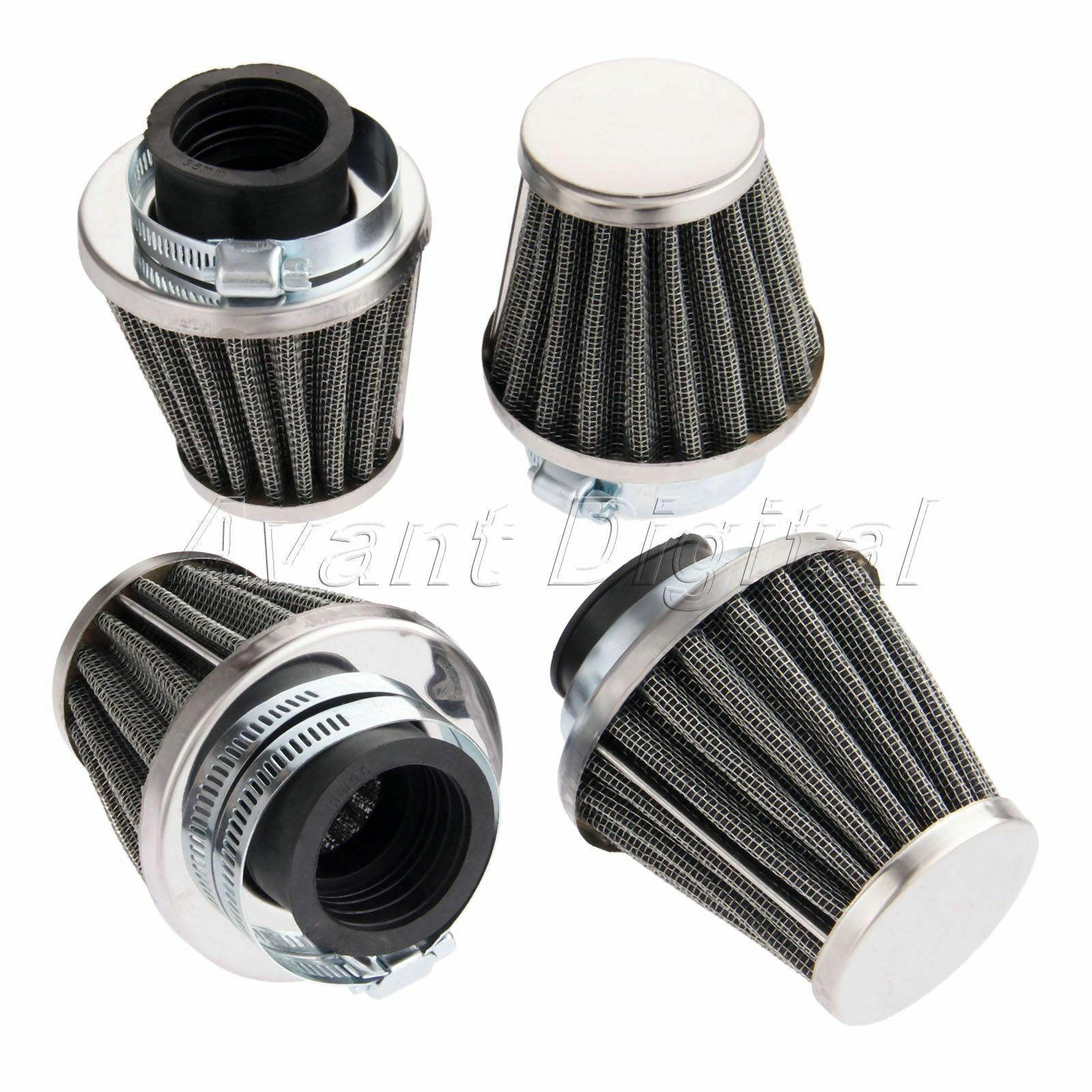 4PCS 35mm Air Intake Filter Cleaner Pod Motorcycle ATV  Bike Go Kart Dirt Pit