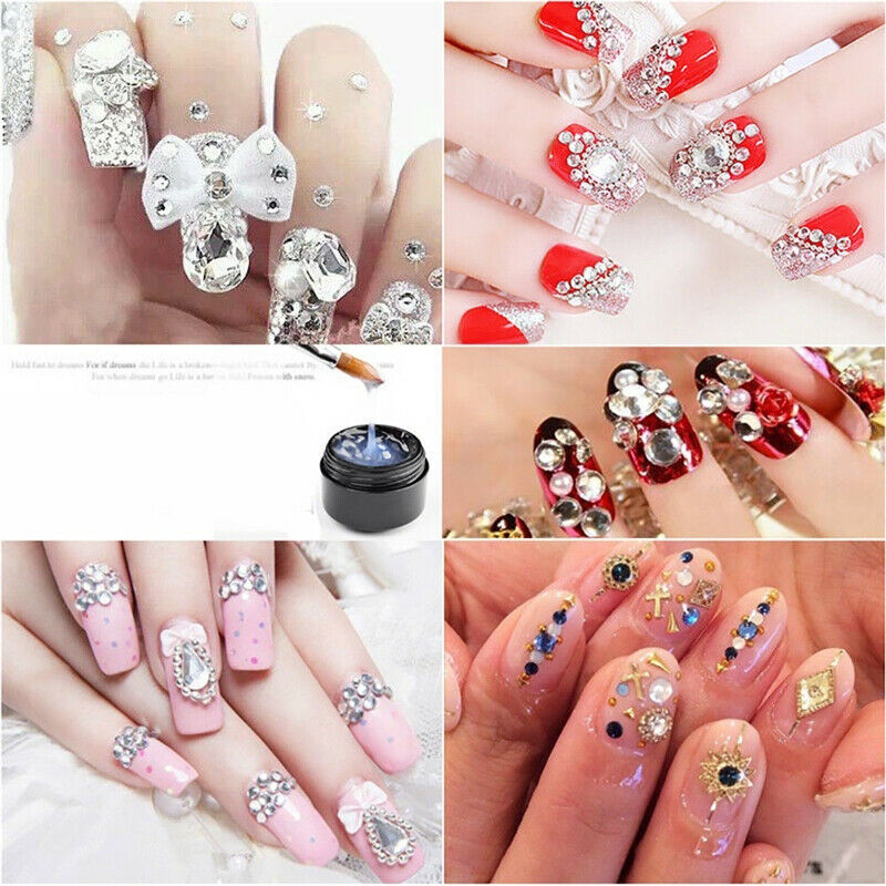 8ml Professional Super Sticky UV Gel Nail Polish Glue Crystal Nails Jewelry BDA