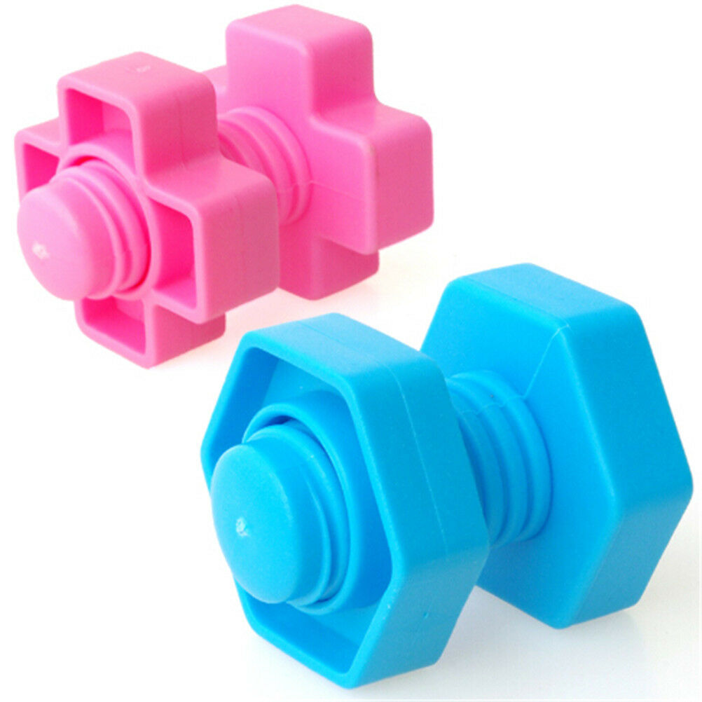 1set Screw Building Block Insert Block Nut Shape Kids Educational Gift To.l8