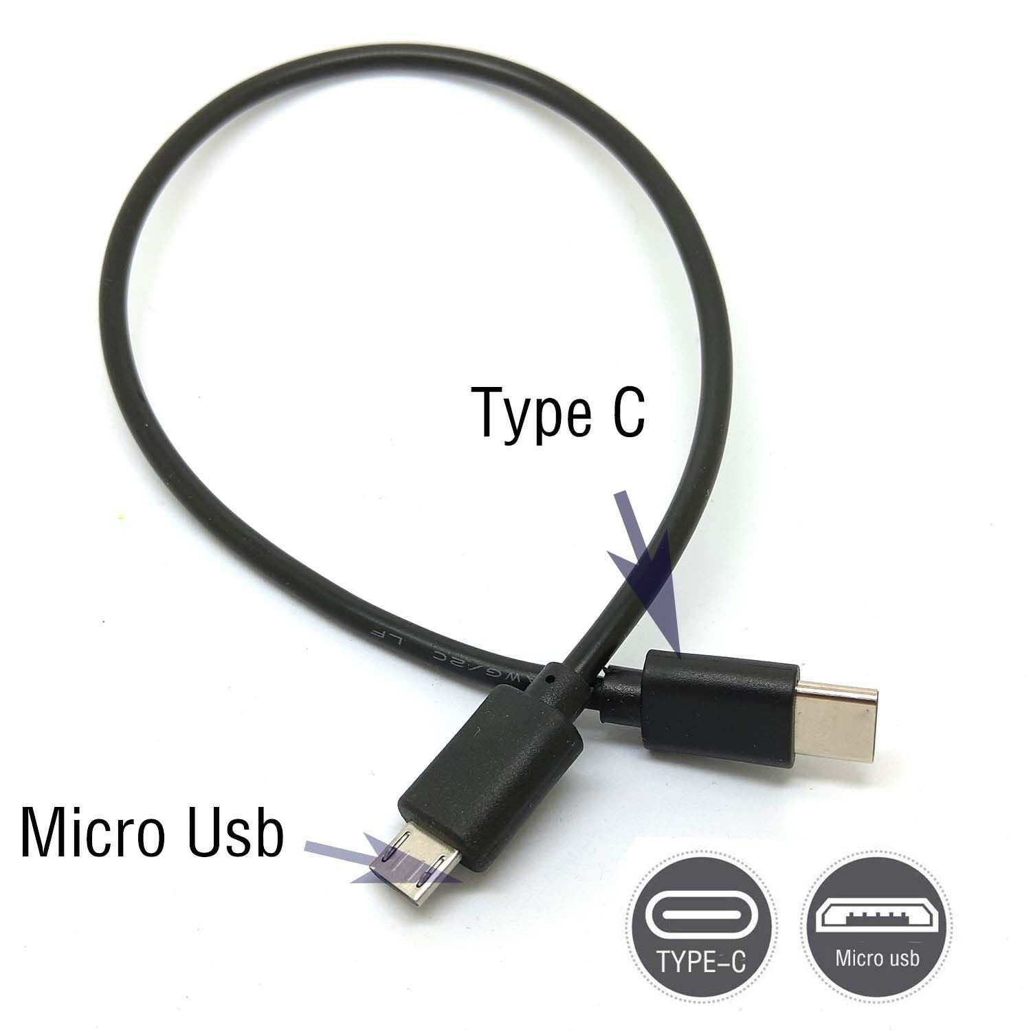 Micro USB  to Type C (USB-C)  Male Sync Charge OTG CHARGER Cable Adapter tt