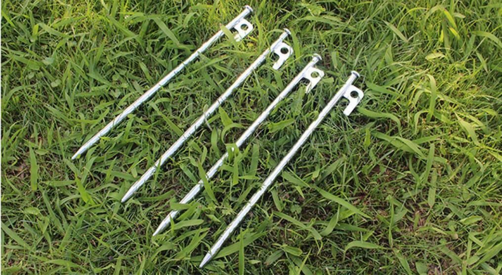 1Pcs 30cm Heavy Duty Steel Metal Tent Canopy Camping Stakes Peg Ground Nail