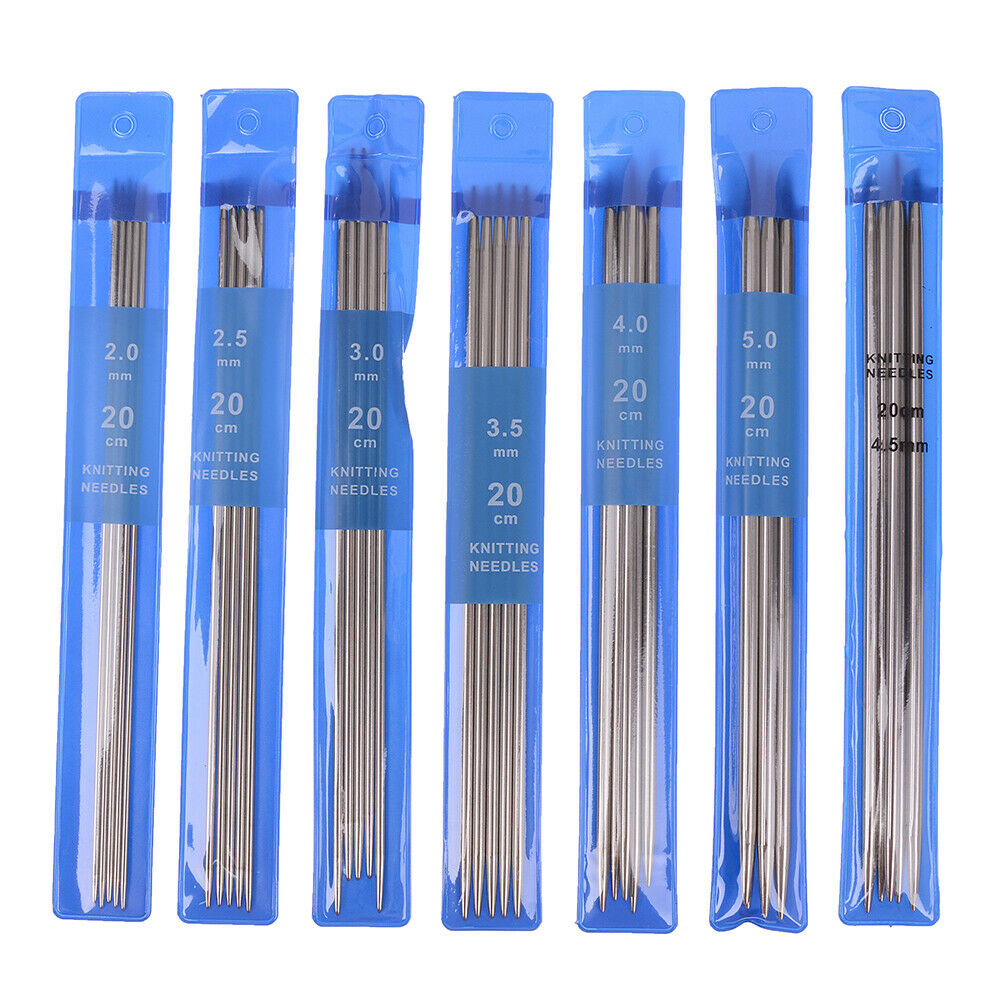 35pcs 20cm Straight Knitting Needles Stainless Steel DIY Crochet Hooks Tool Tt