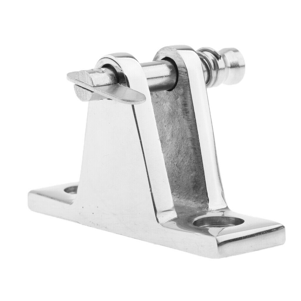 316 Stainless Steel Deck Hinge Boat Bimini Top Fitting 90 Degree Quick Pin