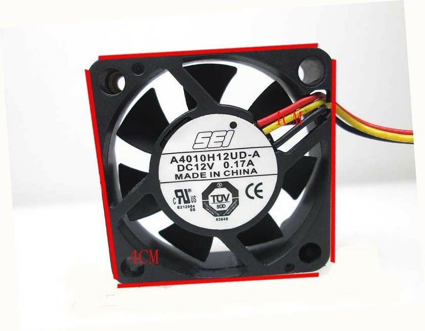 1PCS SEI A4010H12UD-A Cooling Fan 12V 0.17A 40*40*10mm 3pin