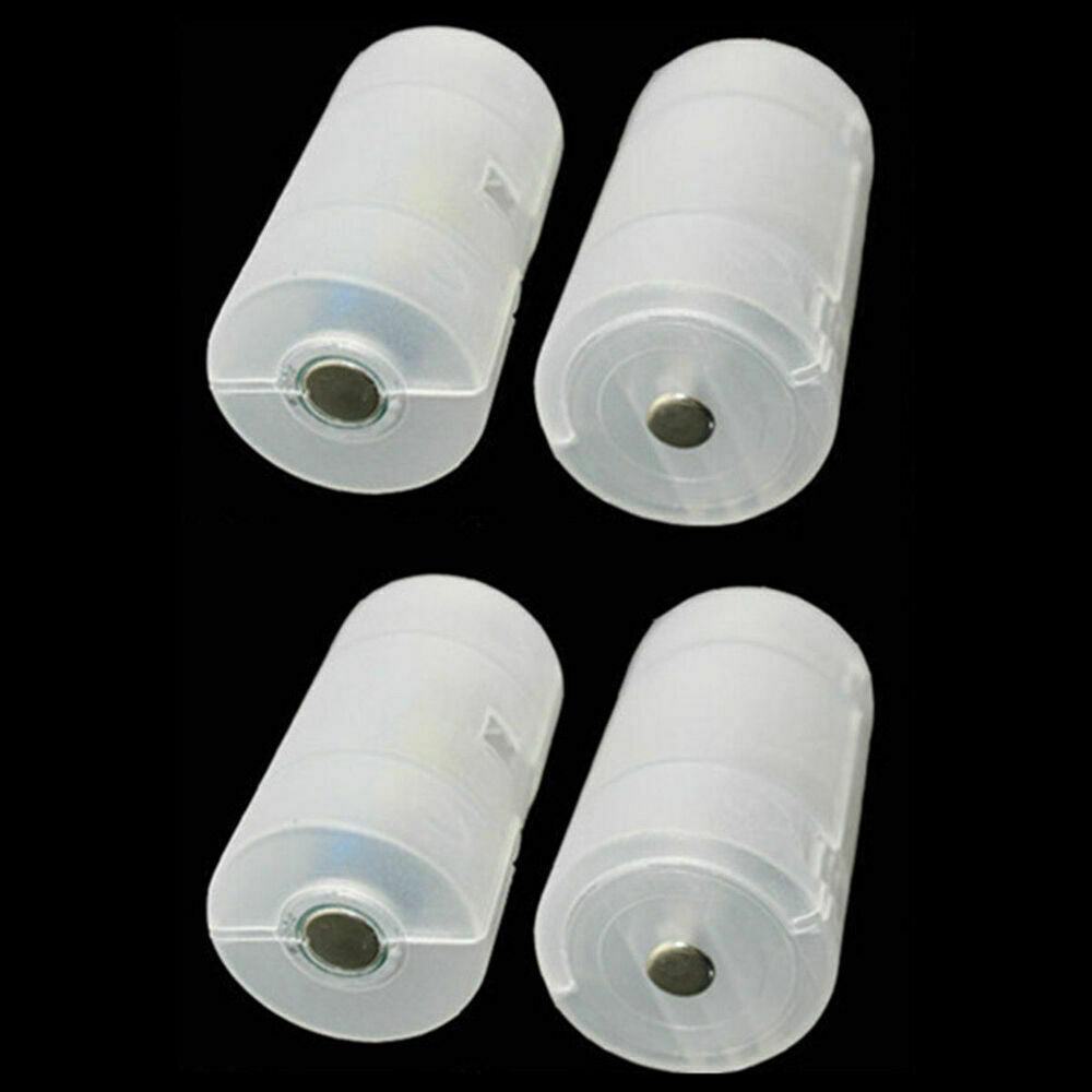 4pcs 2 AA to D Size Battery Adaptor Holder Switcher Case Box Converter Supplies