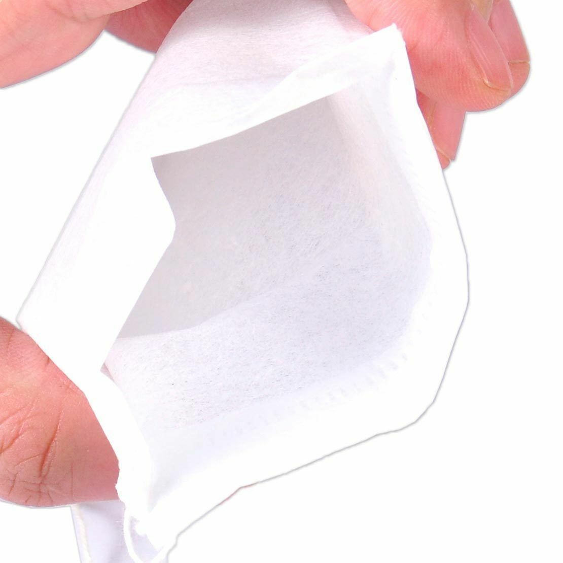 100x White Cotton Muslin Drawstring Reusable Bags Packing Bath Soap Herbs Tea