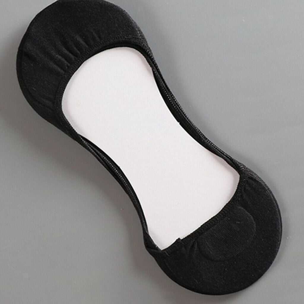 1Pair Fashion Ladies No Show Hidden Solid Ultrathin Flats Boat Socks Black
