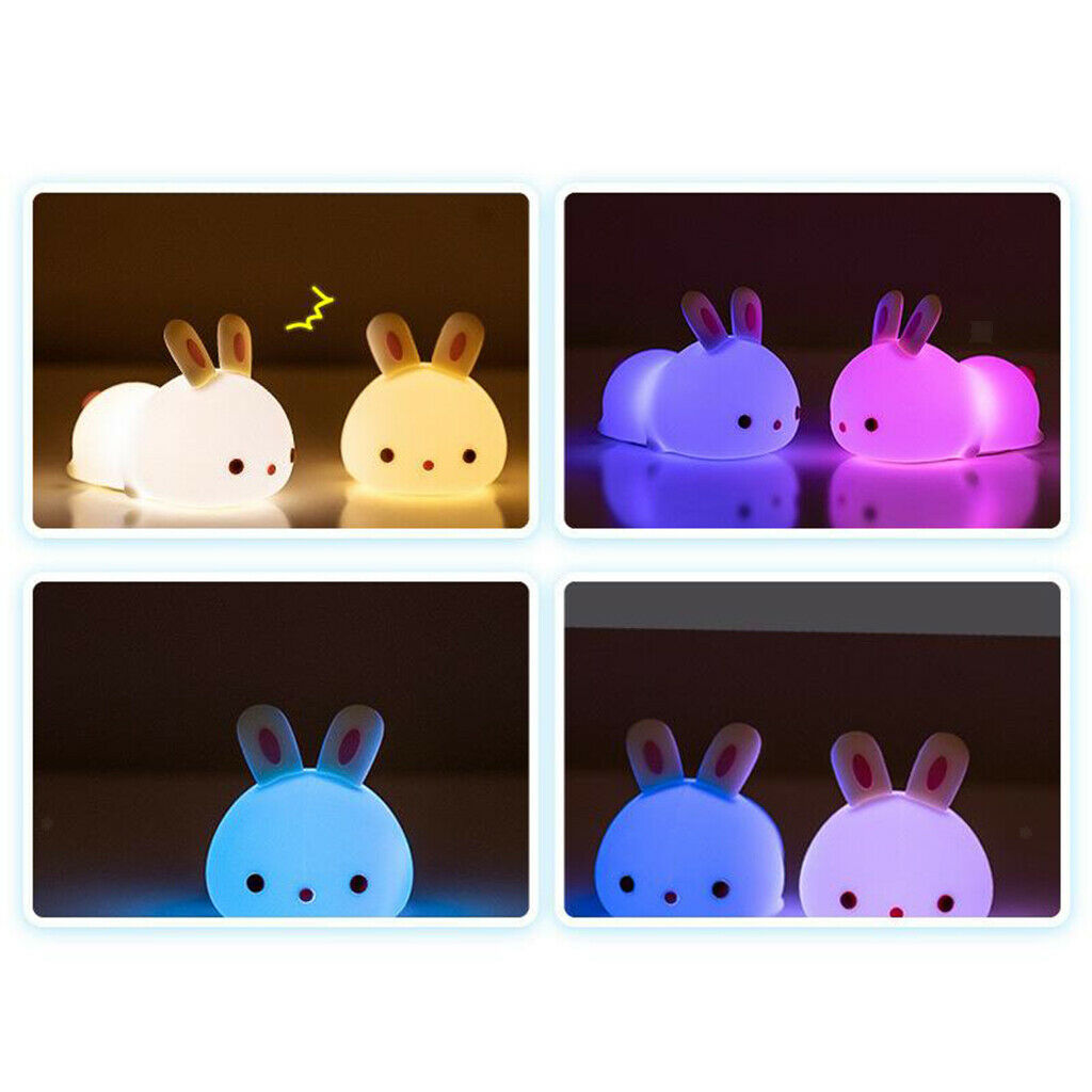 Bunny Silicone Night Light Animal Lamp for Girls Toddler With Remote