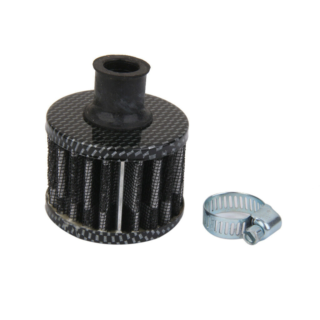Universal 12mm Car Air Intake Filter Crankcase Breather  Vent Dark Grey