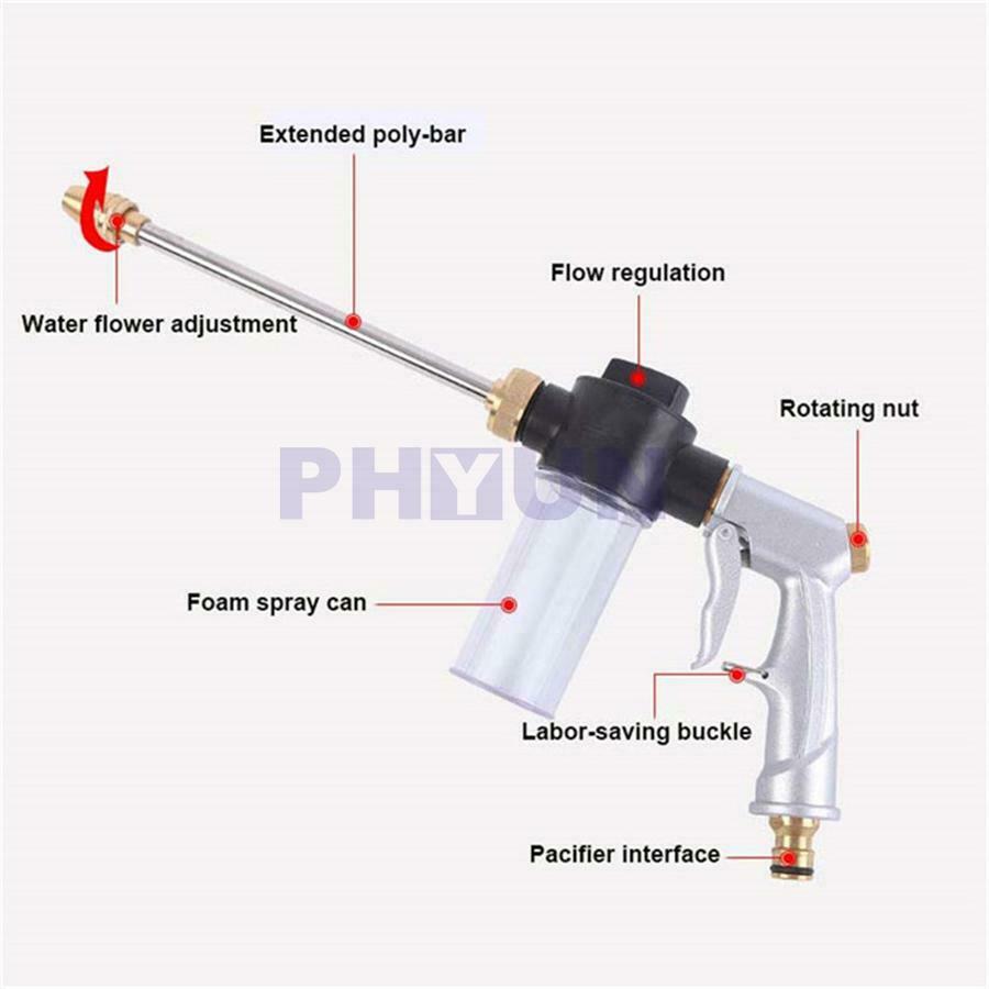 Pressure Power Wand Car Washer Water Spray Gun With Nozzle Adapter Home Garden