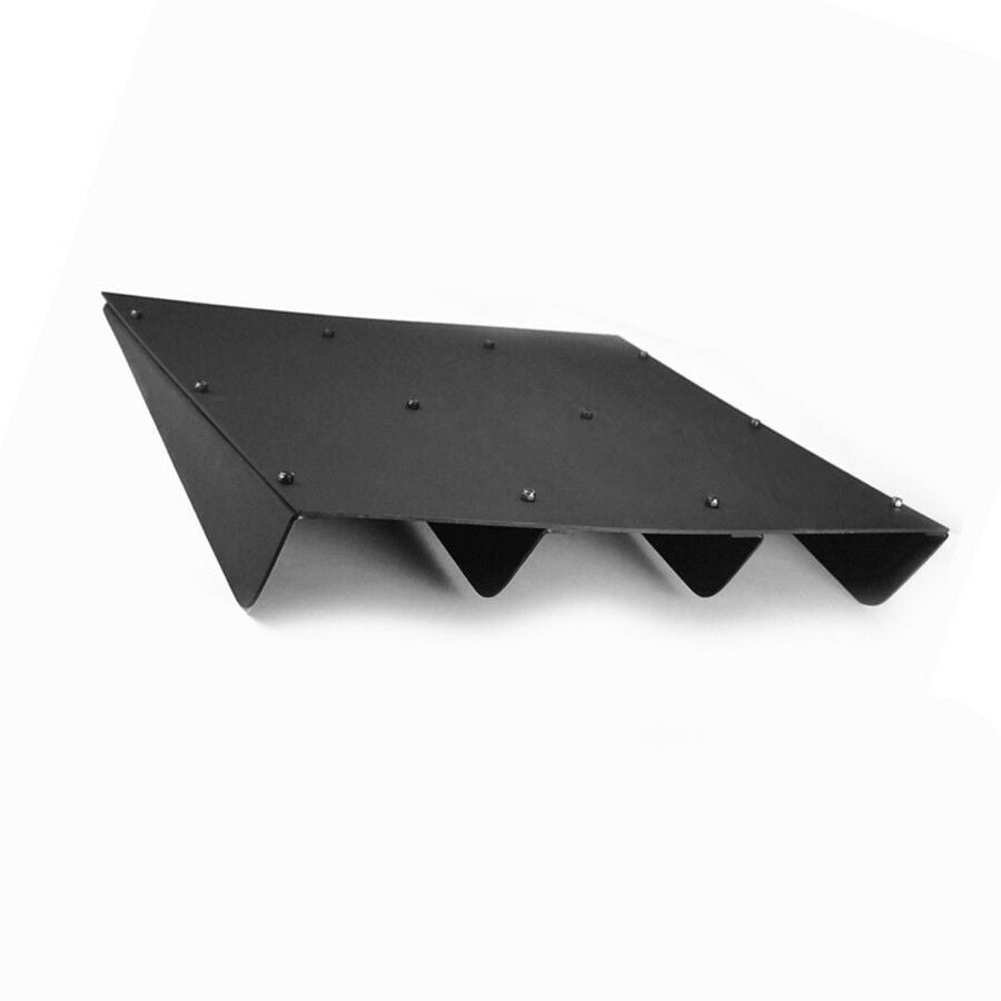 Universal 22"x 19.3"ABS Rear Bumper Lip 4Fins Diffuser Under Rear bumper Screws