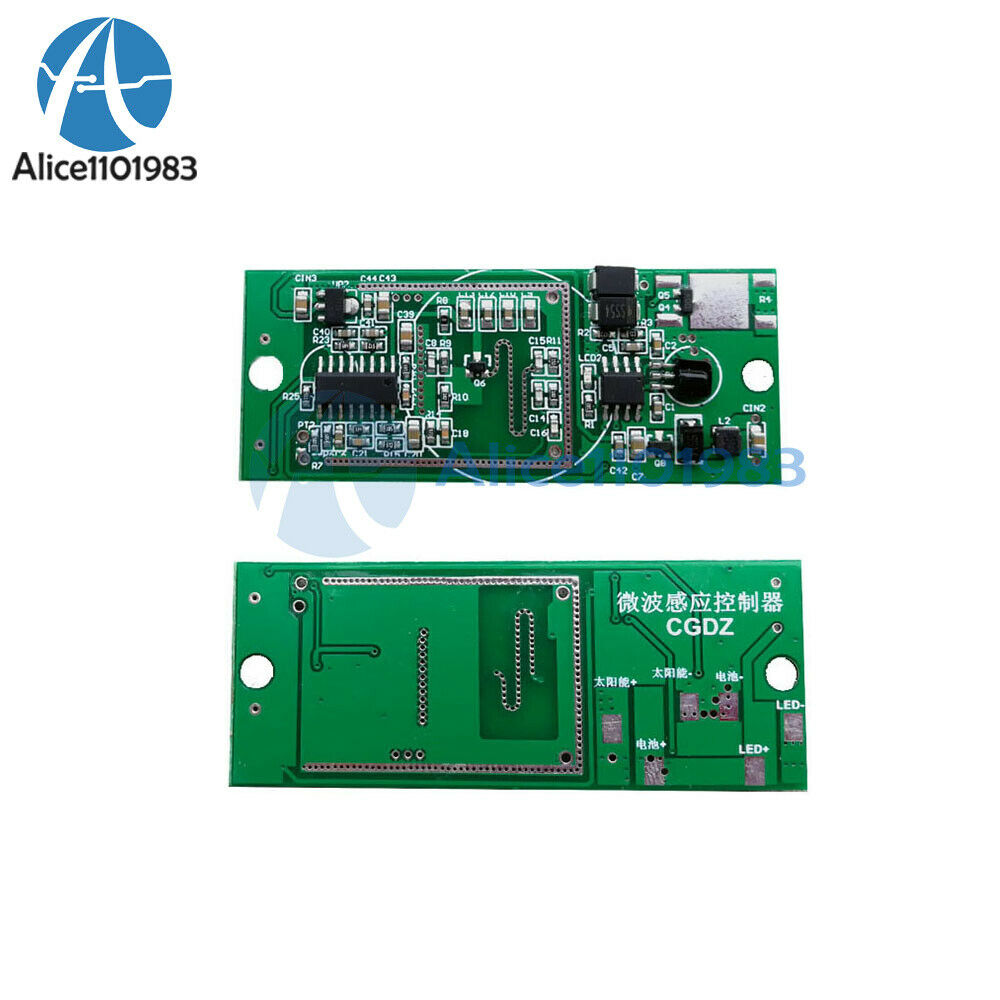 Microwave Radar Body Induction Solar light controller 3.7V 7.4V Circuit Board