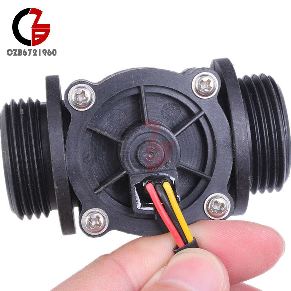 DC 5-24V 15mA DN25 Flowmeter Water Hall Sensor Switch Liquid Counter 1-60L/min