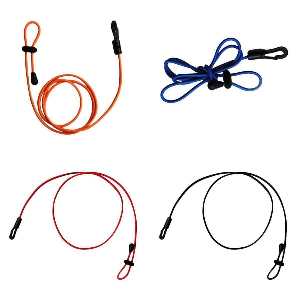 4pcs Kayak Paddle Leash Elastic Boat Canoe Fishing Rod Holder Keeper Accs