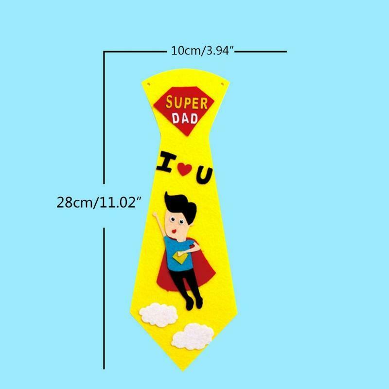 1Pack DIY Tie Craft DIY Necktie for Kids Art Class Teaching Aid Party Favor