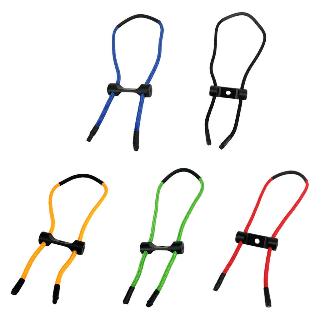 Archery Shooting Compound Bow Wrist Sling Strap Belt Cord String Rope Black