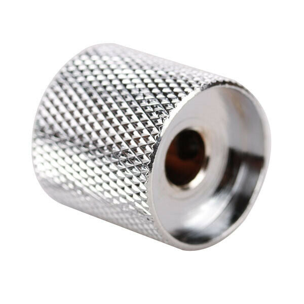 2x Chrome Plated Metal Domed Volume Tone Control Knobs Electric Guitar Part
