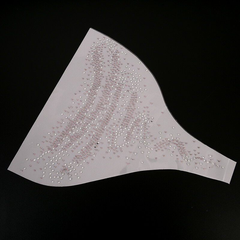 bling stone neckline iron on transfer patch hot fix rhinestoneCrystal tran.l8