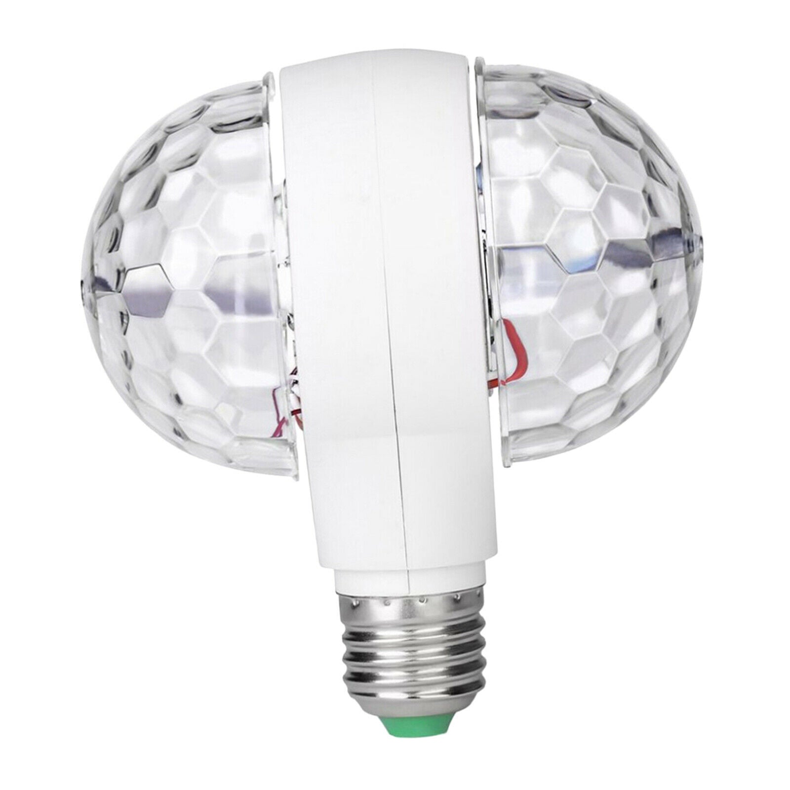 Disco E27 Light Crystal Ball Bulb 2-Head Rotating Party Effects Lighting