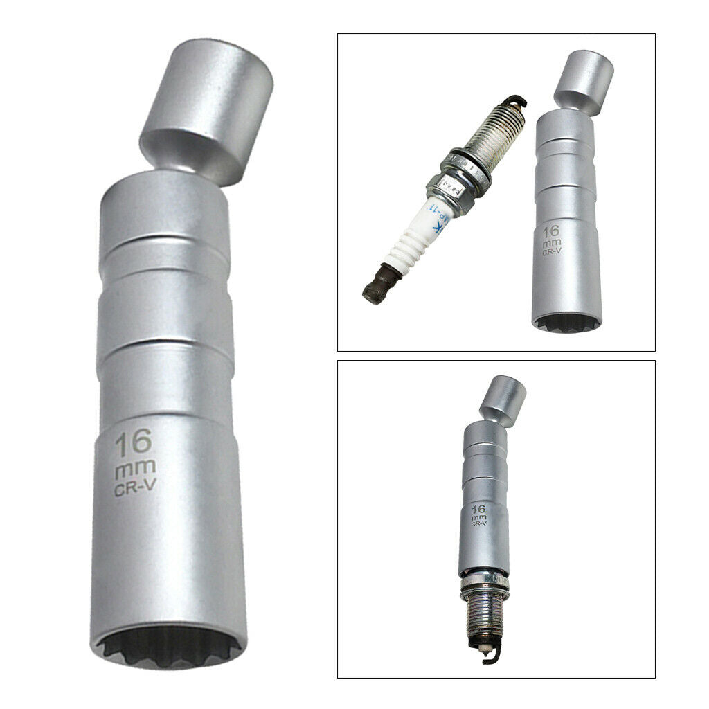 16mm 3/8inch Drive Thin Wall Magnetic Spark Plug Wobble Socket for BMW E60
