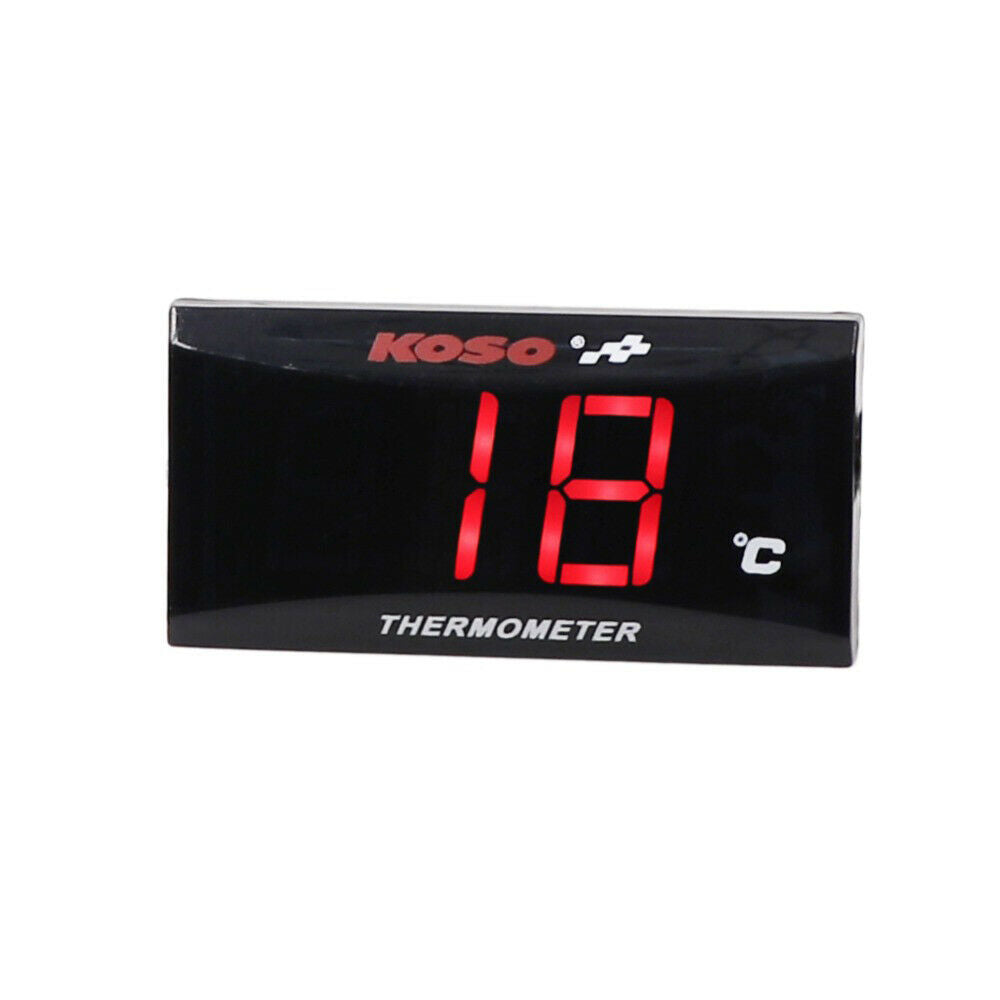 Motorcycle LCD Digital Thermometer Meter Instrument LED Water Temperature Gauge