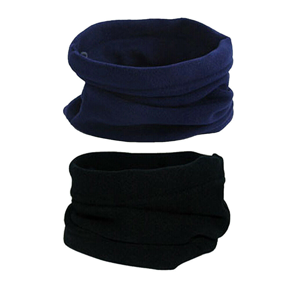 2 Pieces Neckwarmer Thermal Fleece Snood Scraf Motorbike Cycle Riding Mens