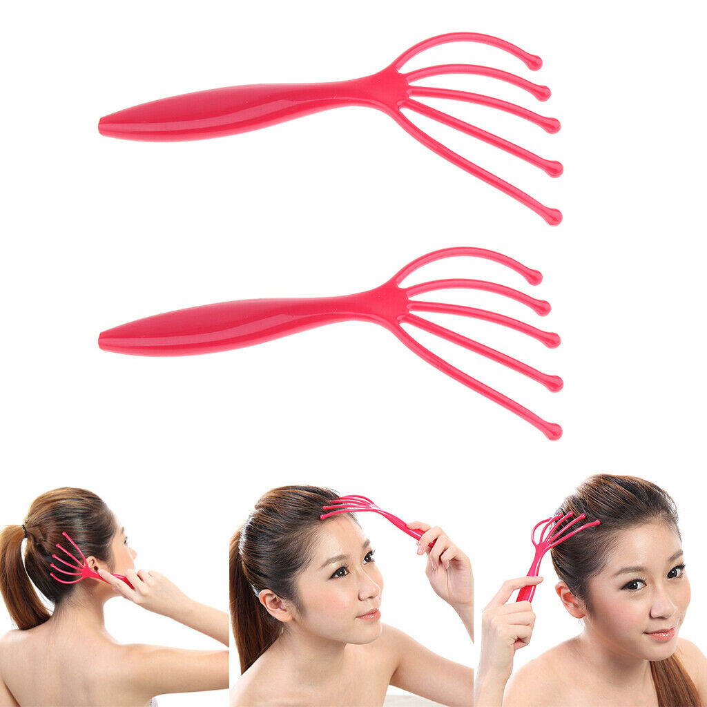 Pack of 2pcs, Five Finger Head Scratcher & Stress Reduction Tool Set for Hair