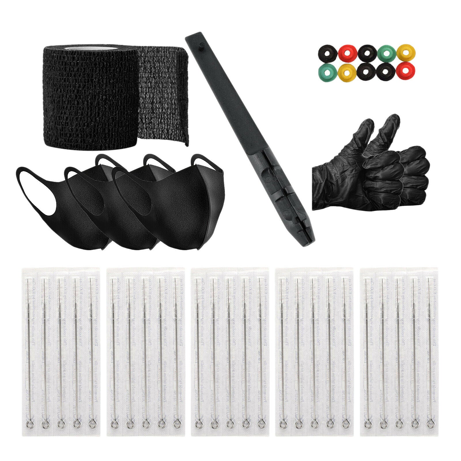 Tattoo Kit 25Pcs Cartridges Needles 10pcs Tattoo Grommets Tattoo Supplies