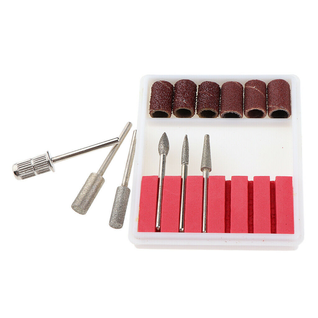 6PCS Nail Drill Bit Kit, Professional Electric Drill Bits for Acrylic Nails,